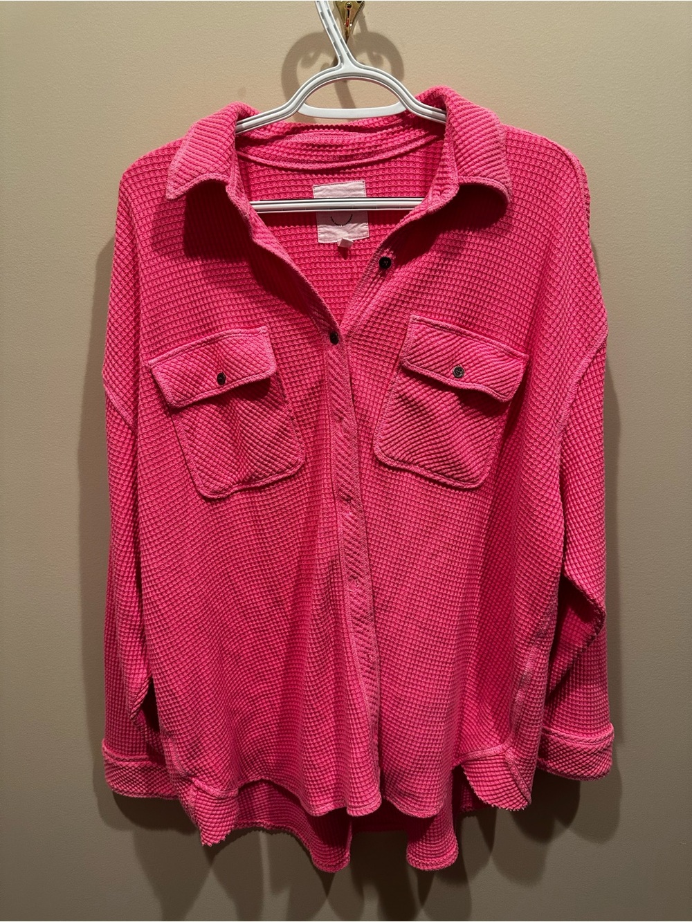 Aerie Waffle Knit Button Up Top